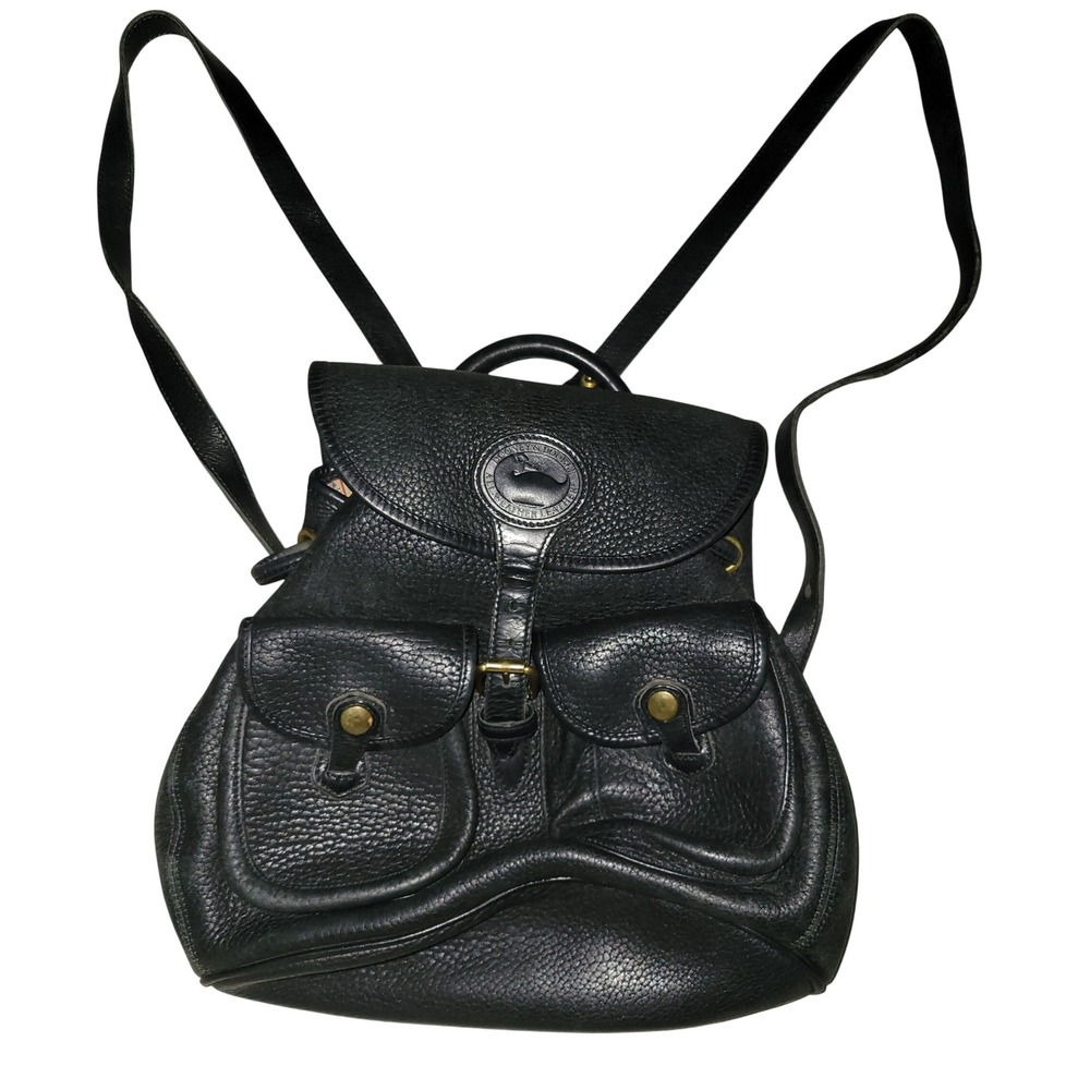 Dooney Bourke all weather vintage 80s Leather Backpackā Classic Duck Logo USA